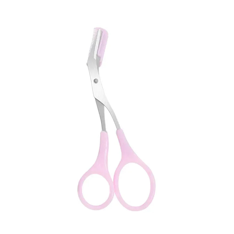 Ciseaux à Sourcils avec Peigne – Accessoires Maquillage en Acier Inoxydable pour Femmes