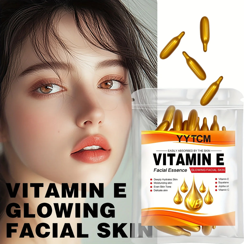 Capsules Essence Vitamine E – Hydratation Profonde & Anti-âge Visage & Corps