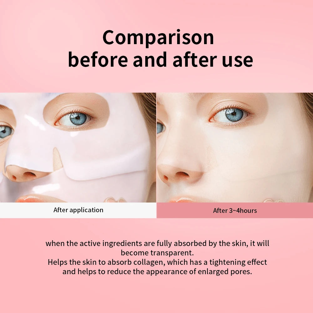 Masque Visage Bio-Collagène Profond – Soin Raffermissant & Hydratant 12 Pièces
