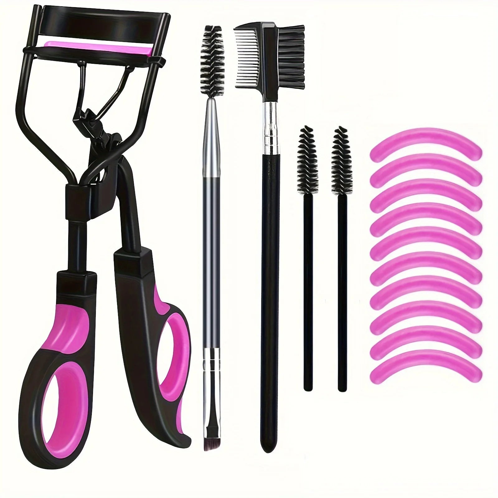 Recourbe-Cils Professionnel 11/16 Pièces avec 10 Recharges – Pince à Cils Longue Durée pour Femme