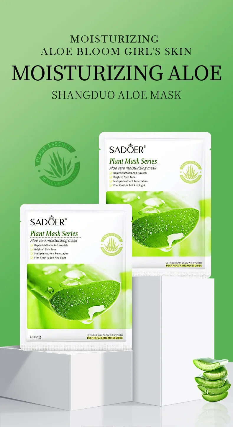 Masque Visage Plantes Naturelles – Lot de 8 Pièces Hydratant & Éclat