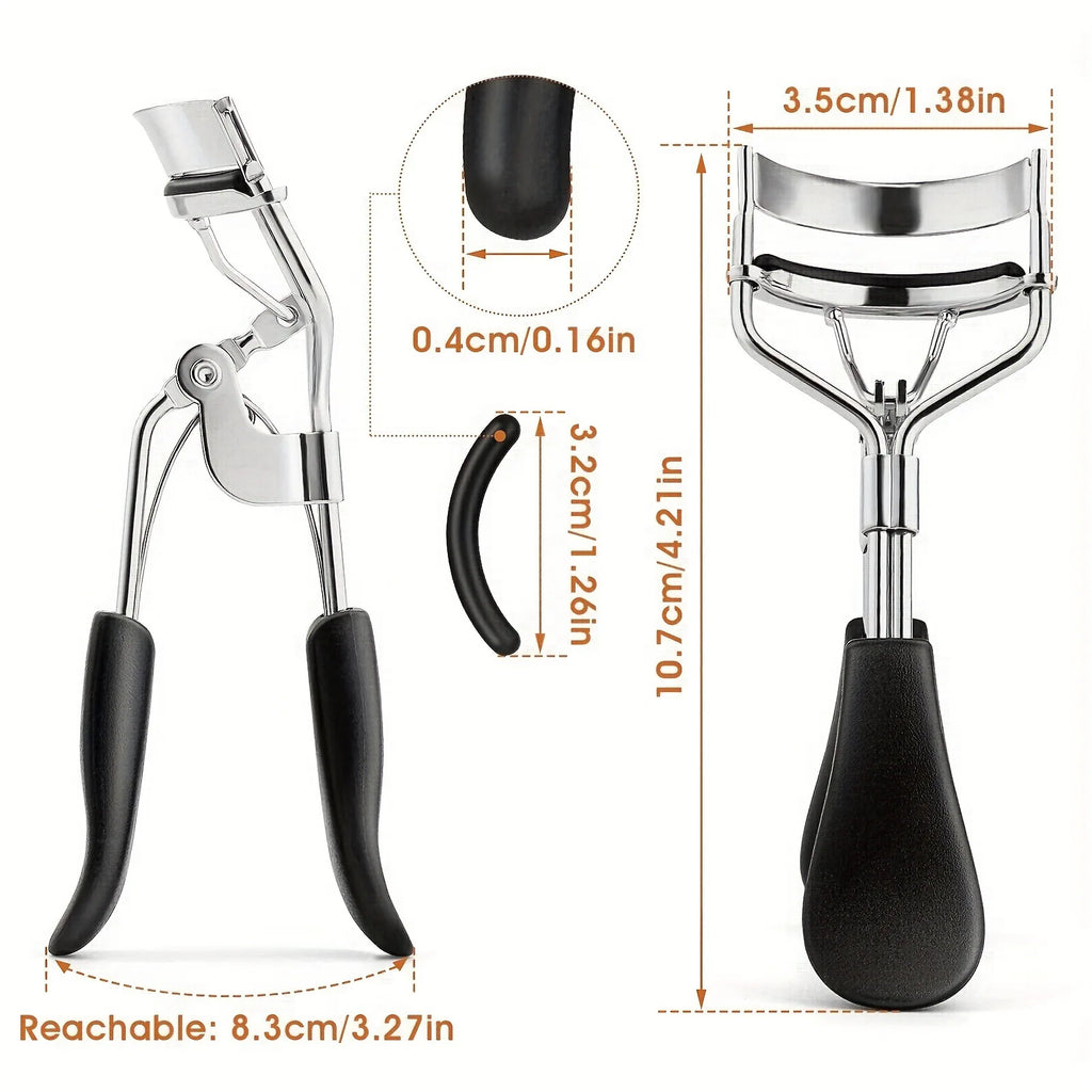 Recourbe-Cils Professionnel 11/16 Pièces avec 10 Recharges – Pince à Cils Longue Durée pour Femme