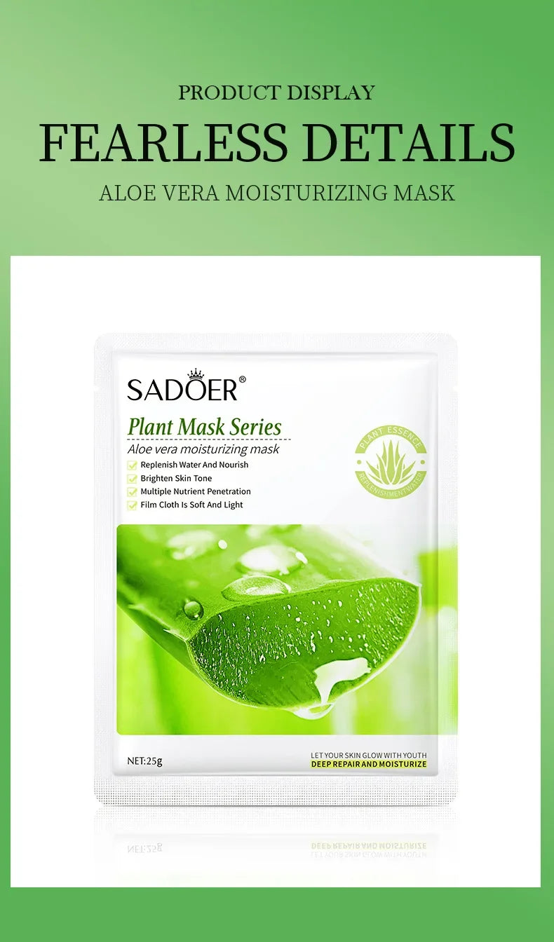 Masque Visage Plantes Naturelles – Lot de 8 Pièces Hydratant & Éclat