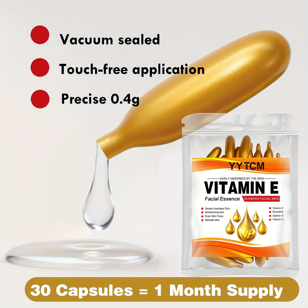 Capsules Essence Vitamine E – Hydratation Profonde & Anti-âge Visage & Corps