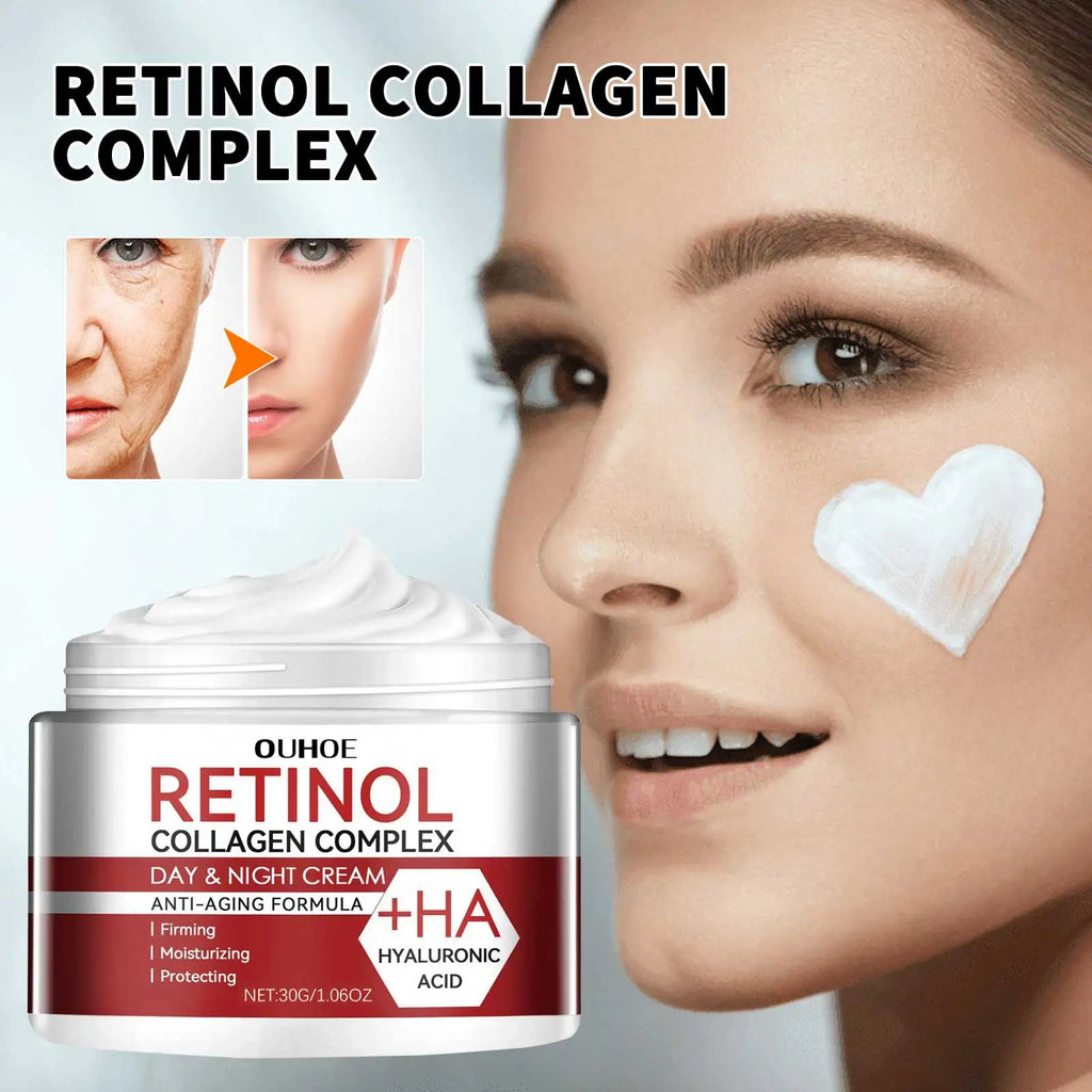 Crème Visage Rétinol & Collagène Jour & Nuit – Anti-âge & Hydratante 30ml
