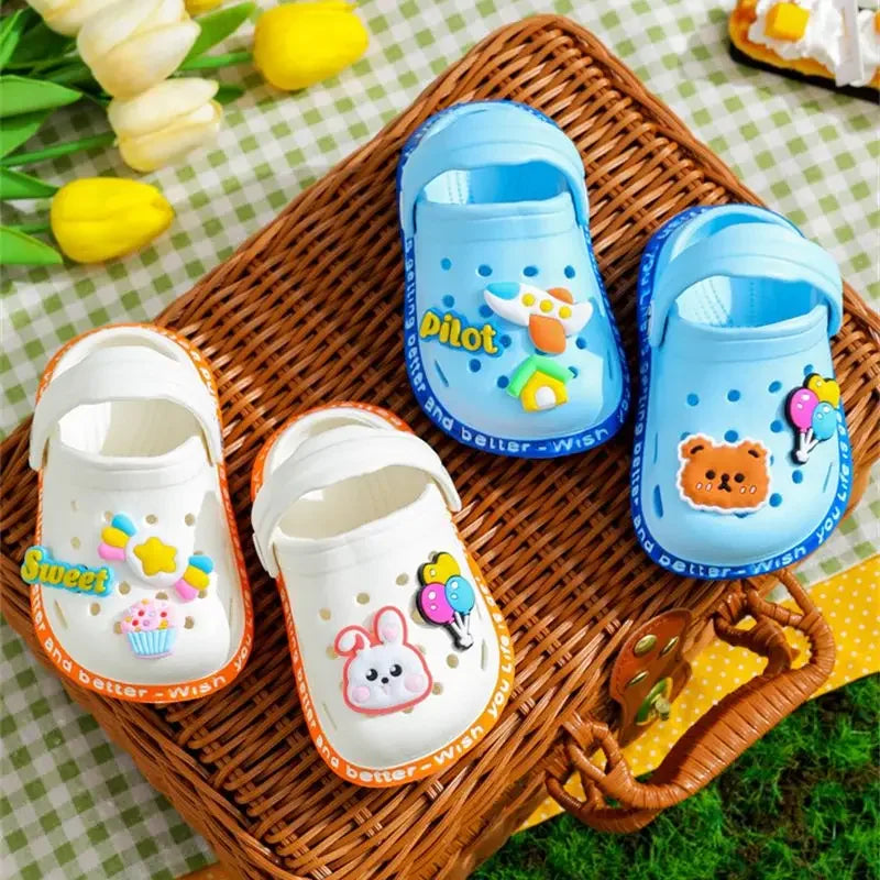Sandales Enfant Été Cartoon – Chaussons Souples Talon Plat pour Garçons & Filles