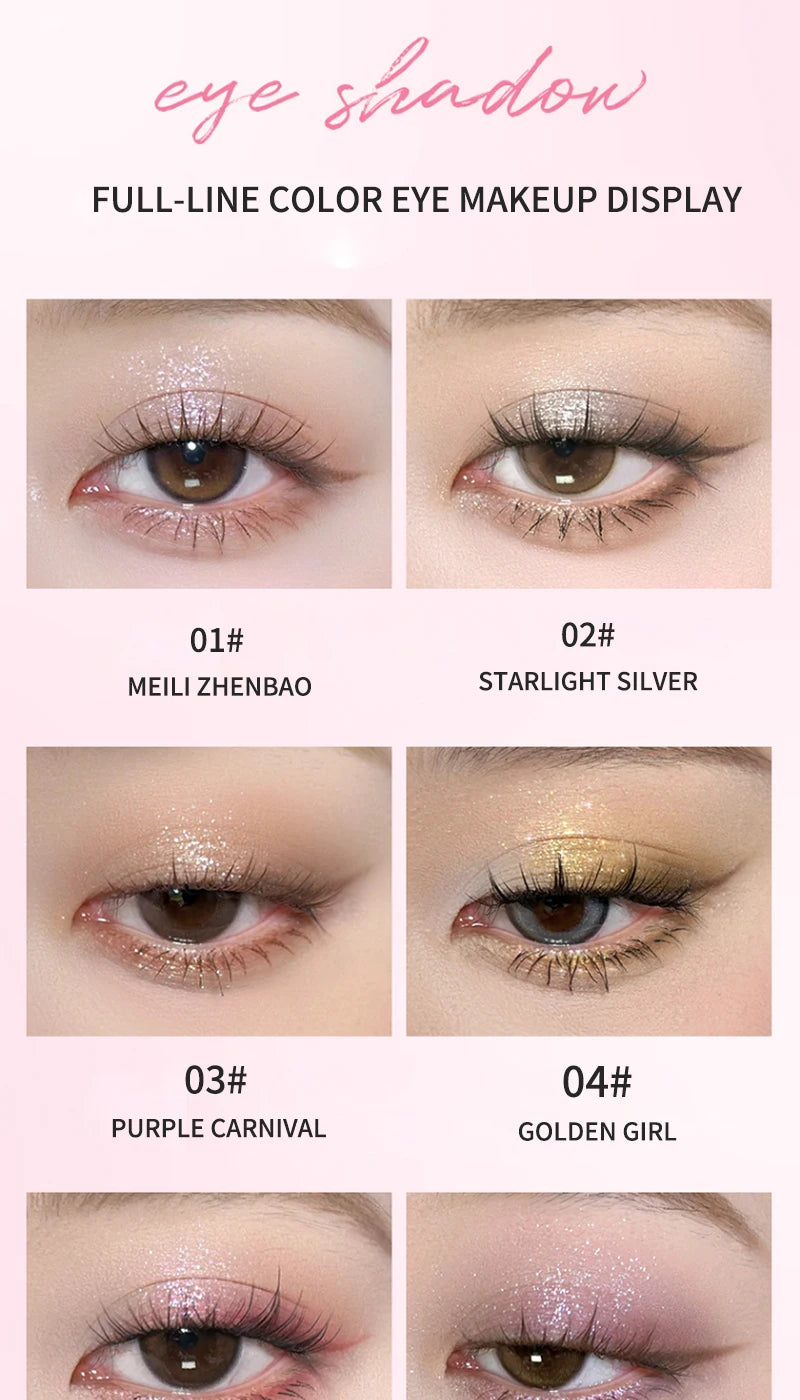 Crayon Fard à Paupières Jelly Brillant – Highlighter & Sourcils 2-en-1, Effet Nacré, Waterproof Longue Durée