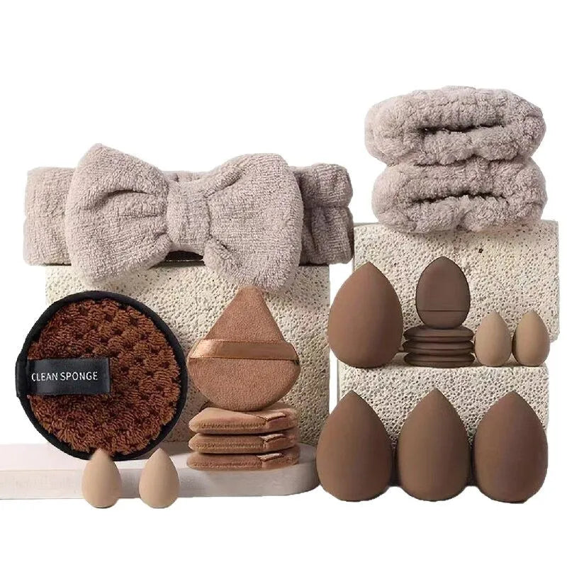Kit Maquillage Complet 33 Pièces – Éponges & Pinceaux pour Application Parfaite