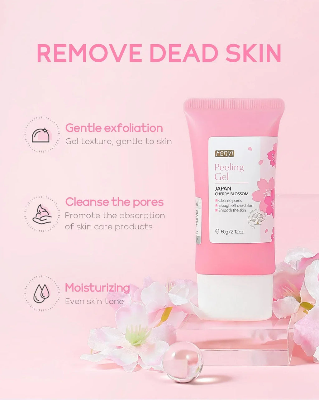 Gel Exfoliant Nettoyant Visage FENYI – Soin Blanchissant & Hydratant