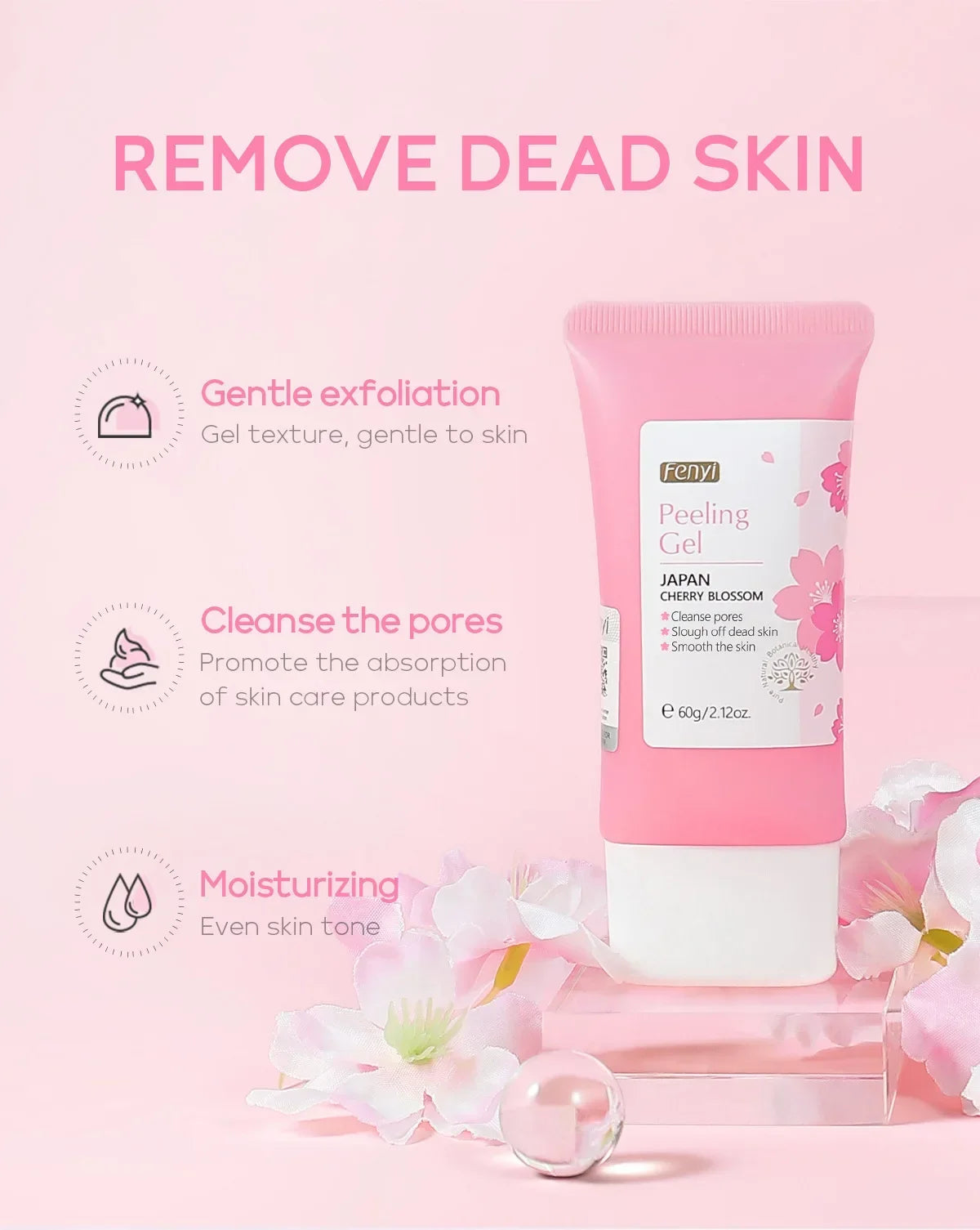 Gel Exfoliant Nettoyant Visage FENYI – Soin Blanchissant & Hydratant