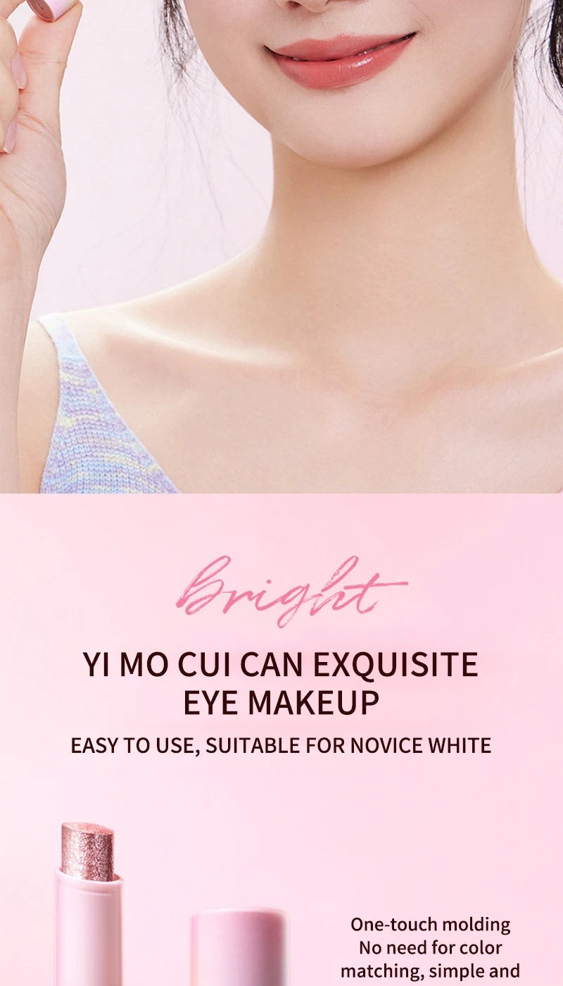 Crayon Fard à Paupières Jelly Brillant – Highlighter & Sourcils 2-en-1, Effet Nacré, Waterproof Longue Durée