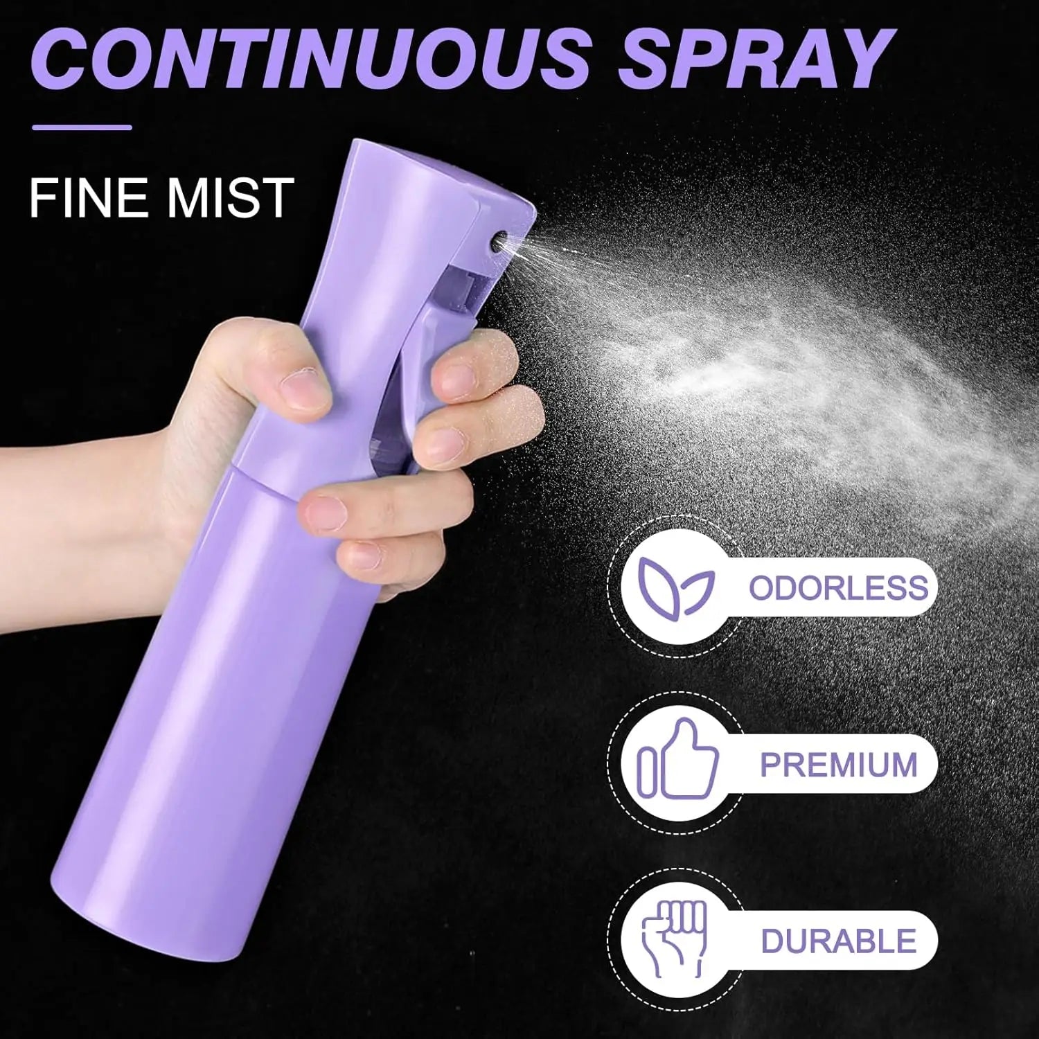 Flacon Spray Haute Pression 200ml 300ml 500ml – Brume Fine pour Coiffure, Jardin, Alcool et Hydratation Maquillage