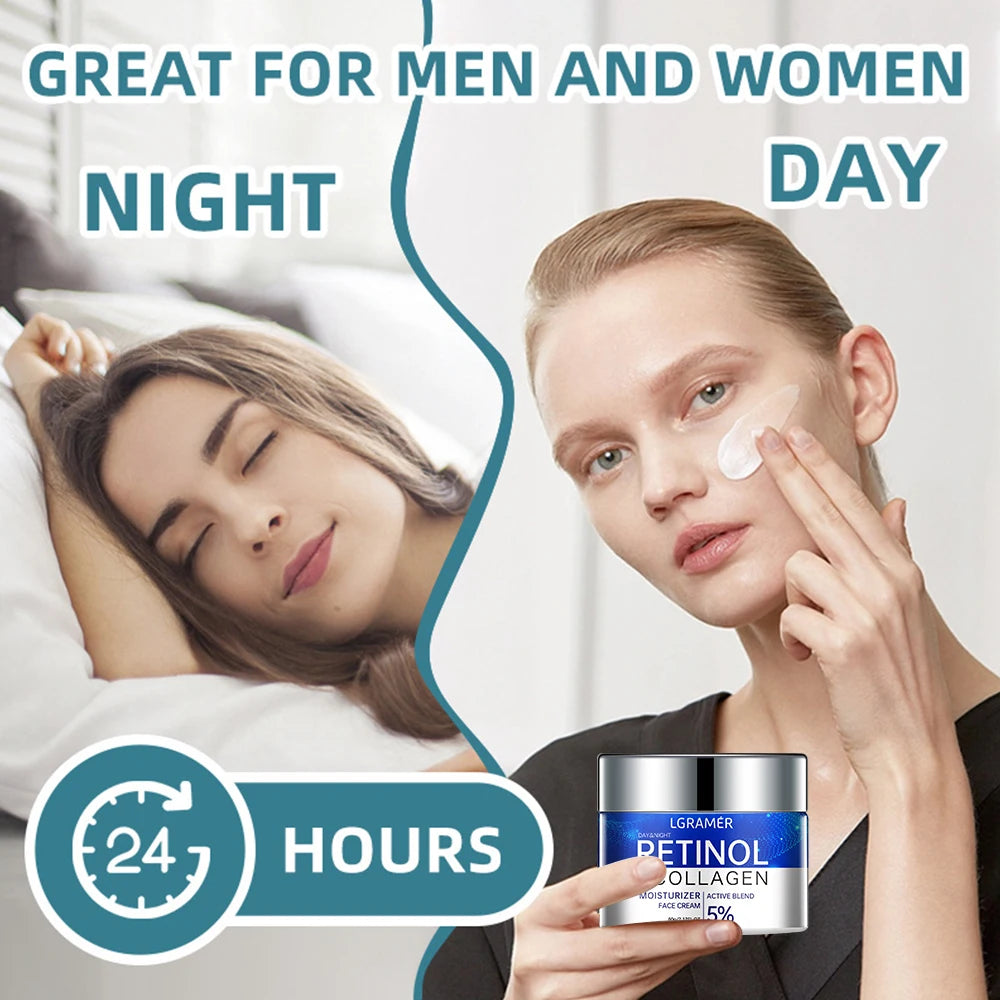 Crème Visage Rétinol LGRAMER – Anti-rides, Raffermissante & Éclat 30g/60g