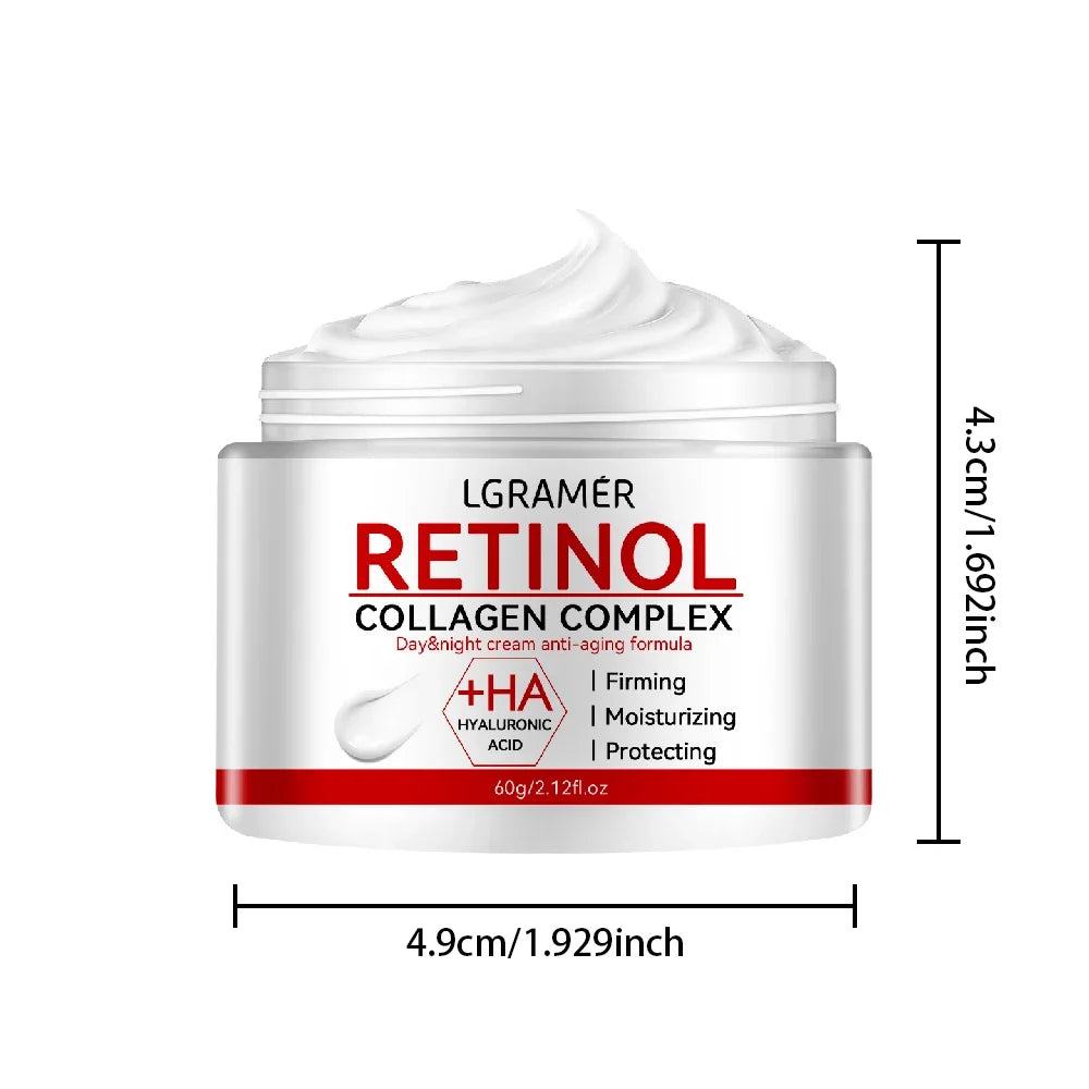 Crème Raffermissante Rétinol & Collagène – Anti-rides, Hydratante & Éclat 30g/60g