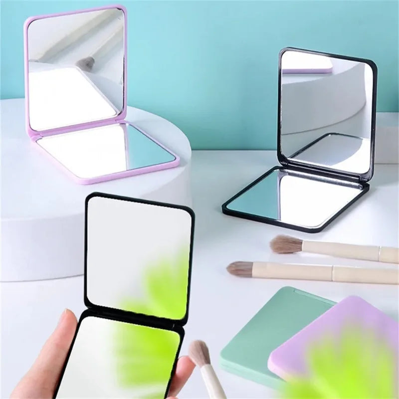 Miroir Pliable Double Face – Miroir de Poche Portable pour Étudiante, Bureau & Décoration
