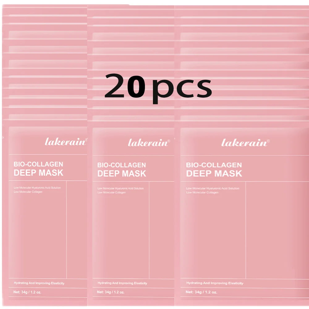 Masque Visage Bio-Collagène Profond – Soin Raffermissant & Hydratant 12 Pièces