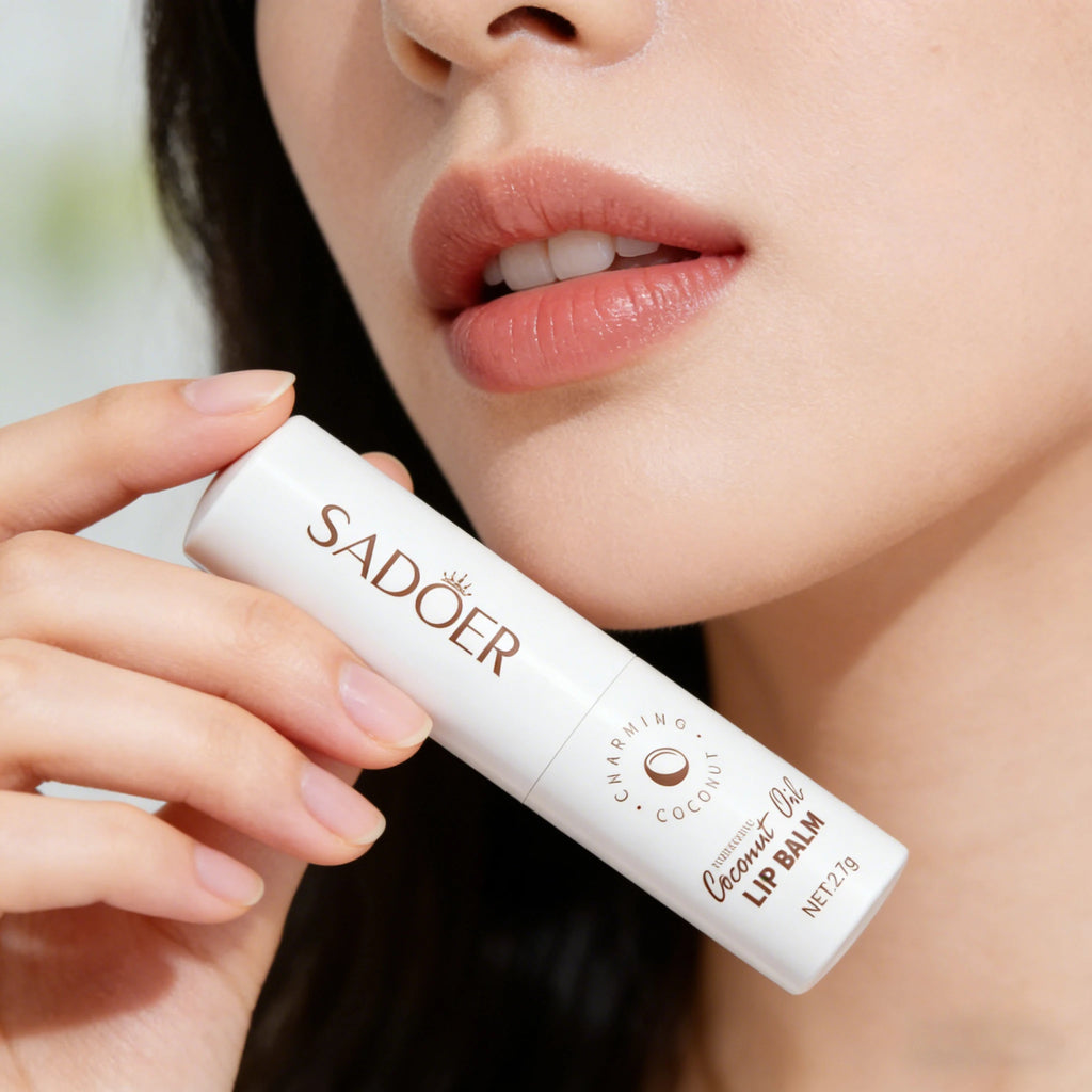 Baume à Lèvres Noix de Coco SADOER – Hydratation Longue Durée Homme & Femme