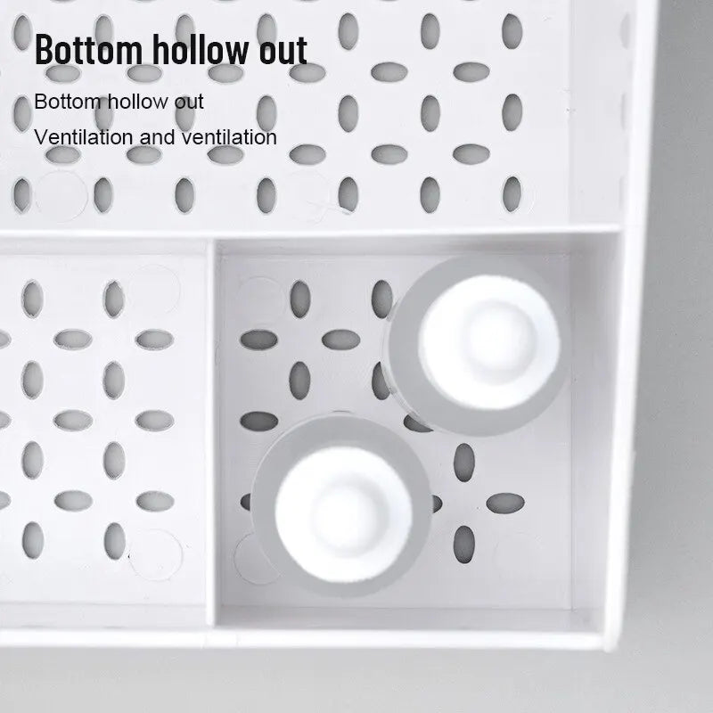 Boîte de Rangement Maquillage Blanche avec Tiroir – Étagère Plastique pour Coiffeuse et Bureau