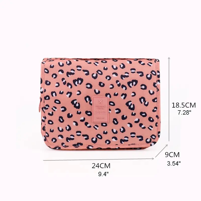 Trousse de Maquillage Voyage Femme – Pochette Imperméable avec Crochet pour Toilettes & Cosmétiques