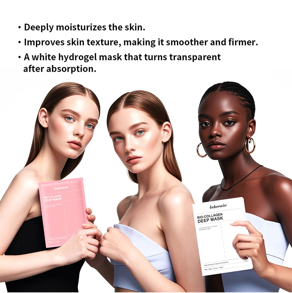 Masque Visage Bio-Collagène Profond – Soin Raffermissant & Hydratant 12 Pièces