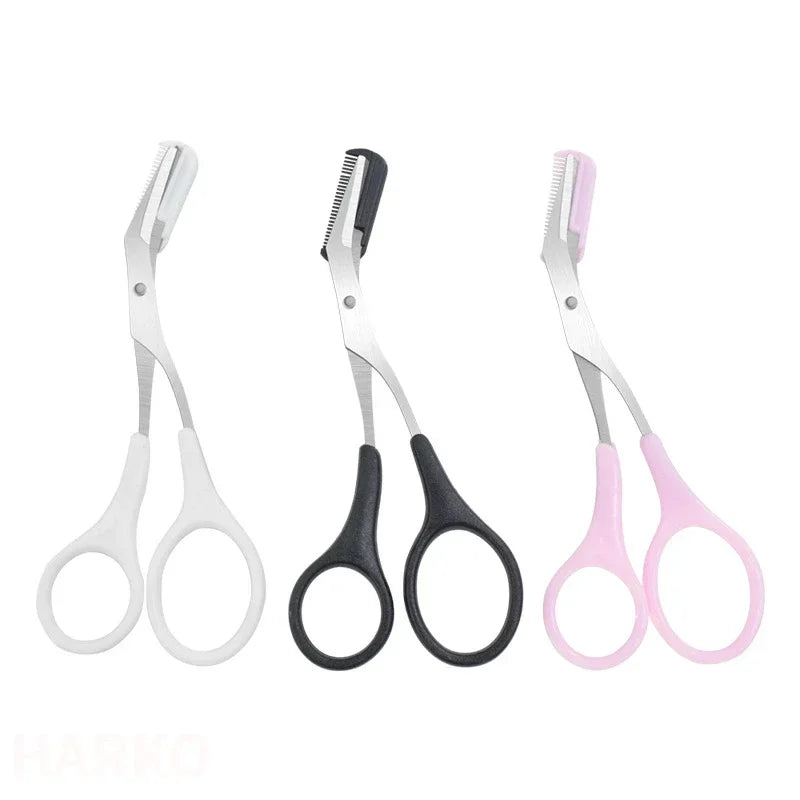 Ciseaux à Sourcils avec Peigne – Accessoires Maquillage en Acier Inoxydable pour Femmes