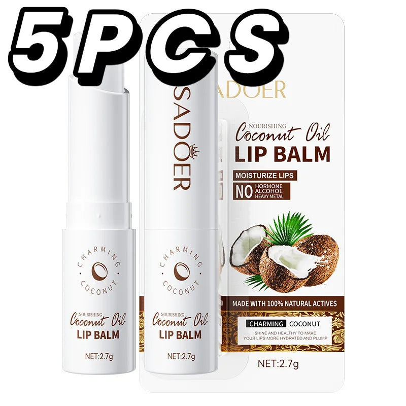 Baume à Lèvres Noix de Coco SADOER – Hydratation Longue Durée Homme & Femme