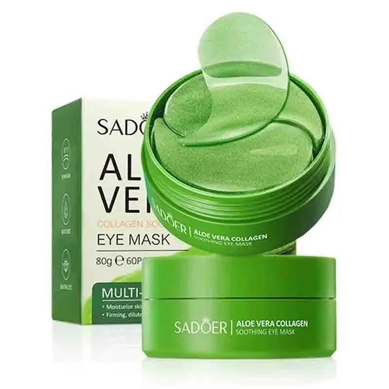 Masque Yeux Aloé Vera & Collagène – 60 Pièces (30 Paires) Anti-Cernes & Hydratant