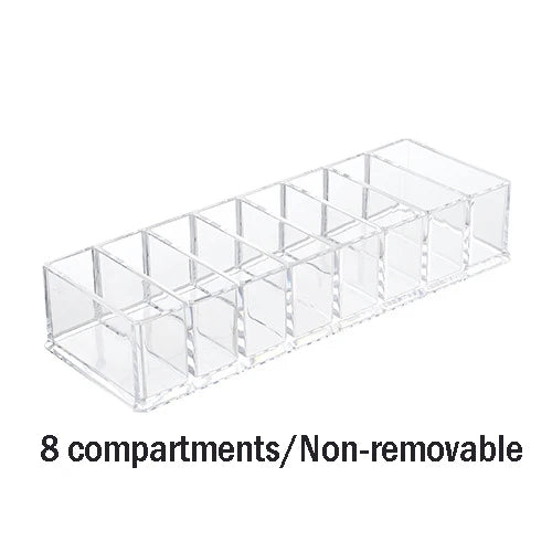Organisateur Cosmétiques Acrylique Transparent – Boîte de Rangement Maquillage & Bijoux pour Bureau
