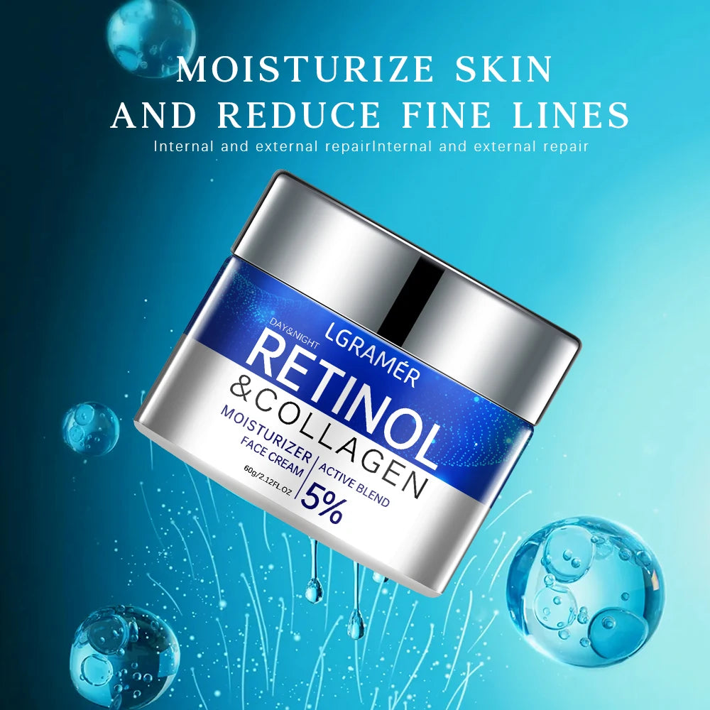 Crème Visage Rétinol LGRAMER – Anti-rides, Raffermissante & Éclat 30g/60g