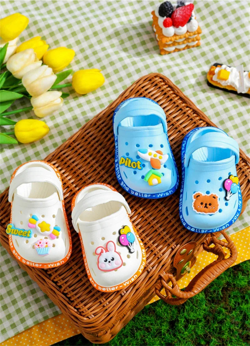 Sandales Enfant Été Cartoon – Chaussons Souples Talon Plat pour Garçons & Filles