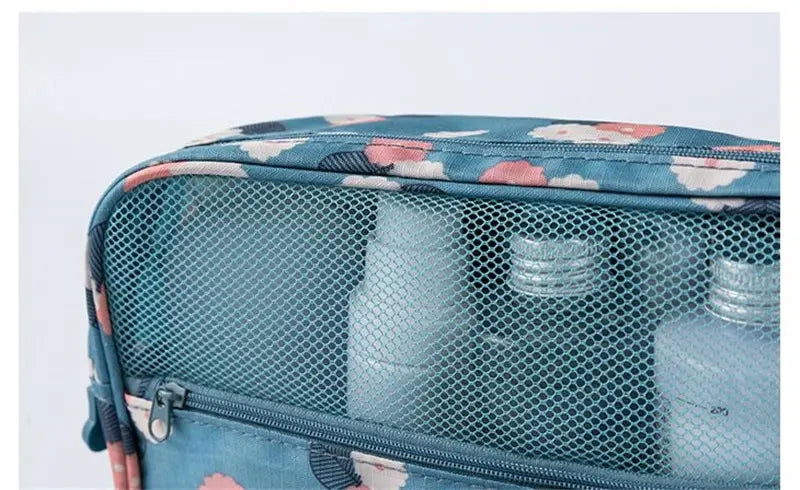Trousse de Maquillage Voyage Femme – Pochette Imperméable avec Crochet pour Toilettes & Cosmétiques
